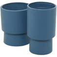 thumbnail image 5 of DecMode 14", 17"H Indoor Outdoor Blue Magnesium Oxide Planter (2 Count), 5 of 7