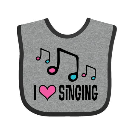 

Inktastic Choir Singer Music I Love Singing Gift Baby Girl Bib