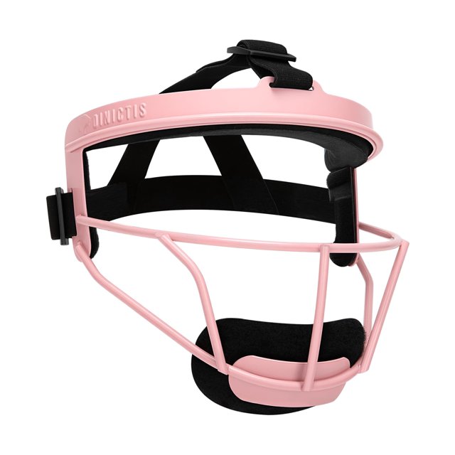 Máscara facial de sóftbol Dinictis, ligera, resistente, rosa