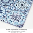 thumbnail image 2 of 2PCS Kitchen Rugs and Mats, Blue Memory Foam Cushioned Anti Fatigue Comfort Floor Mat Non Slip Waterproof Kitchen Carpet Set for Kitchen Laundry Sink 17"x48"+17"x28", 2 of 6