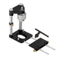 thumbnail image 1 of Woodworking Drill Guide, Woodworking Drill Guide Plastic Adjustable Drilling Template Hole Punch Locator for DIY (Black), 1 of 5