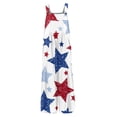 thumbnail image 6 of JULMCOMO American Flag Jumpsuits for Women 1776 250th Year Plus Size Wide Leg Stars Stripes Overalls Red White Blue Sleeveless Patriotic Rompers with Pockets White S, 6 of 7