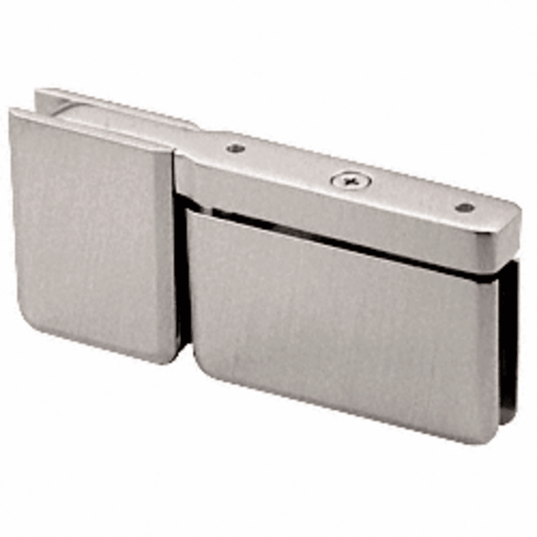 CRL Brushed Nickel Top or Bottom Mount Prima Pivot Hinge with Attached UClamp