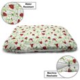 thumbnail image 3 of Floral Pet Bed, Illustration of Tangled Scarlet Color Poppy Flowers with Curled Peduncles, Resistant Pad for Dogs and Cats Cushion with Removable Cover, 24" x 39", Vermilion and Green, by Ambesonne, 3 of 4