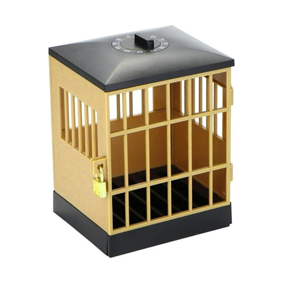 kusrkot Cell Phone Lock Box with Jail Prison Stand Holders Novelty Locking Container for BlackKhaki