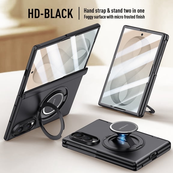 Corliven for Samsung Galaxy Z Fold8 Ultra Case with Screen Protector, Hinge Protection and Kickstand, Black