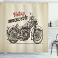 thumbnail image 1 of Ambesonne Motorcycle Shower Curtain, Chopper Style Bike, 69"Wx84"L, Beige and Brown, 1 of 3