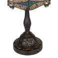 thumbnail image 3 of Dale Tiffany 1-Light Metal & Art Glass Table Lamp in Bronze and Blue, 3 of 10