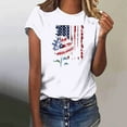thumbnail image 1 of Mareep Blouse Femme P-3TG Longueur Épaule T-shirt à Manches Courtes Col Rond Imprimé Lettre, 1 of 4