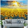 thumbnail image 4 of Orinice Sunflowers Sun Blue Sky Tapestry Wall Hanging Unique Style Graphic Tapestries Home Wall Decor Art for Living Room Bedroom Apartment Farmhouse Dorm 60x50inch, 4 of 6