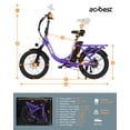 thumbnail image 7 of Actbest 20" Foldable Electric Bike for Adults, 500W Motor, 48V 10.4Ah Removable Battery, 7 Speed, Front Suspension,Fat Tire Folding Ebike, 7 of 7