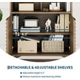 thumbnail image 3 of Armoire de Rangement Cannelée avec Pattes en Métal, Buffet Milieu du Siècle Moderne, 3 of 7