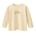thumbnail image 3 of ATOGUTA Boys' Tops, Tees & Shirts Kids Girls Fashion Crewneck Tops Layering Tees Cute Fall Outfits Beige, Size 2T-10, 3 of 3