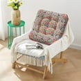 thumbnail image 2 of Paisley Floral Meditation Pouf Supportive Square Floor Cushion with Traditional Sacred Art, 4.7" Thick for Comfort, 2 of 3