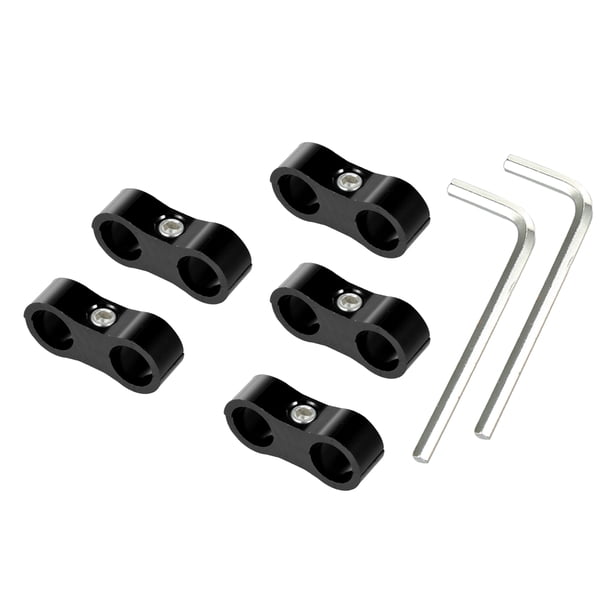 AN6 Coche Auto Manguera Separador Abrazadera Combustible Línea Conector Kit Negro