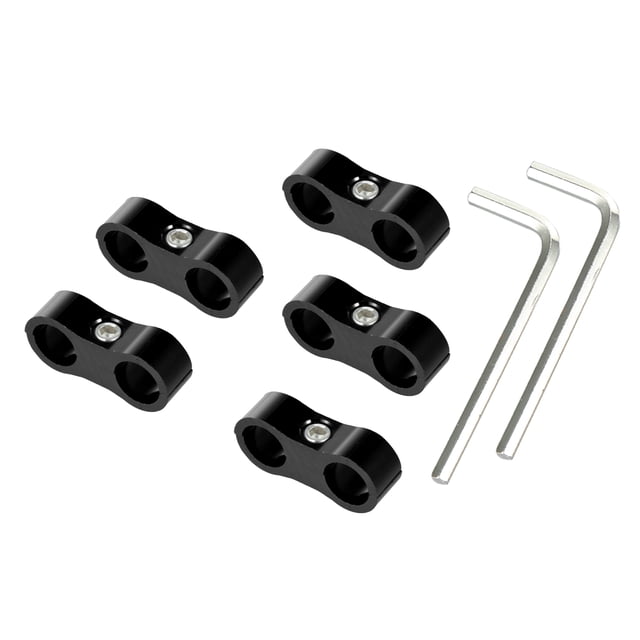 AN6 Coche Auto Manguera Separador Abrazadera Combustible Línea Conector Kit Negro