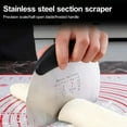 thumbnail image 4 of Sunjoy Tech Dough Cutter Stainless Steel Bench Scraper Double-scale Design Non-Slip Handle Dough Cutter Tool for Home, 4 of 7