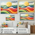 thumbnail image 5 of Designart "Vibrant Horizons Yellow and Red Landscapes" Extra Large Landscapes Framed Wall Art - Modern Yellow Abstract Landscapes Entryway Framed Wall Art, 5 of 7