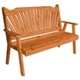 thumbnail image 4 of Kunkle Holdings, LLC Pine 4' Fanback Garden Bench Olive Grey, 4 of 5