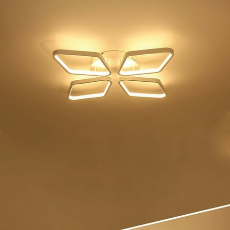 

TFCFL Modern LED Ceiling Light Remote 4-Arms Dimmable Diamond Lamp Home Lighting Decor