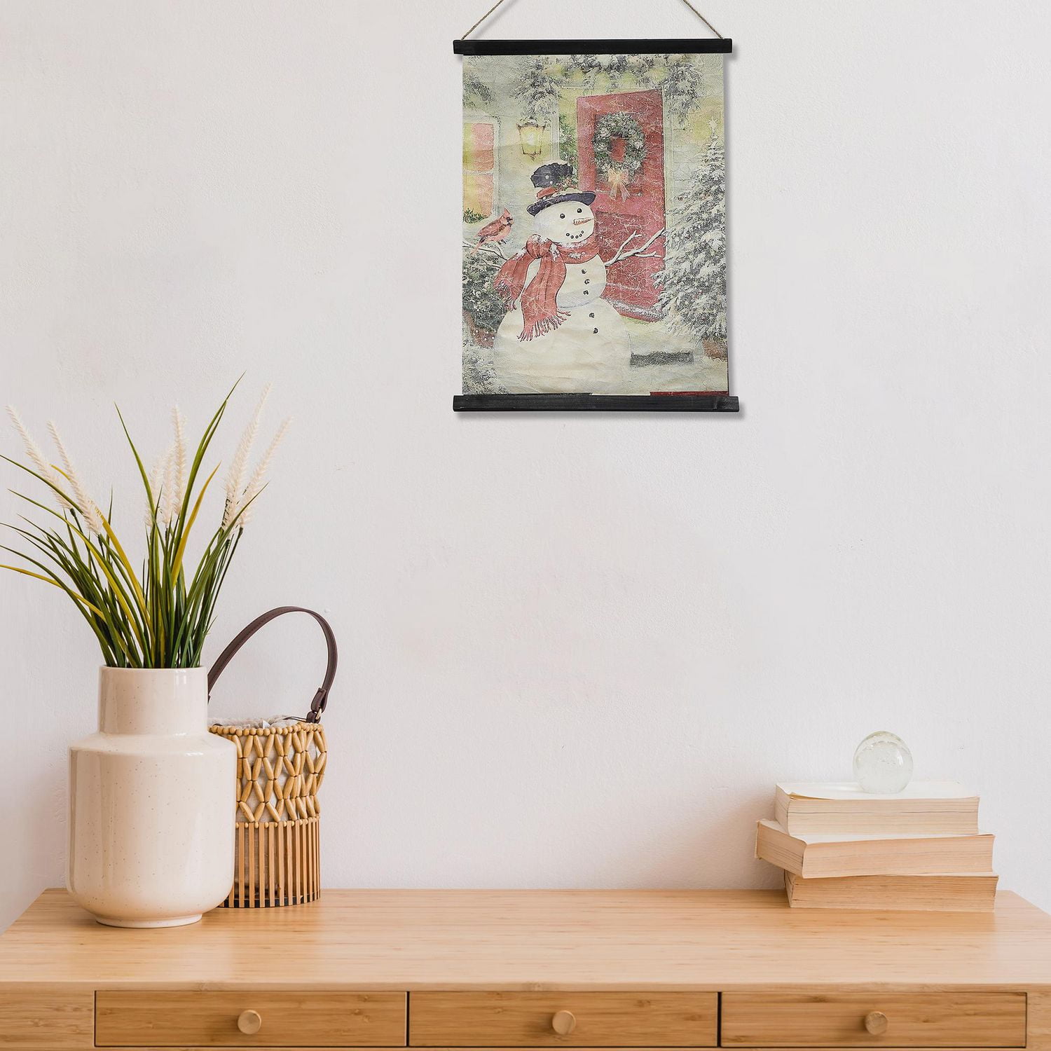 Crinkle Paper Wall Hanger Snowman