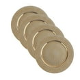 thumbnail image 3 of Round Plastic Charger Plate With Electroplating Finish, Gold, Set of 4, 3 of 3