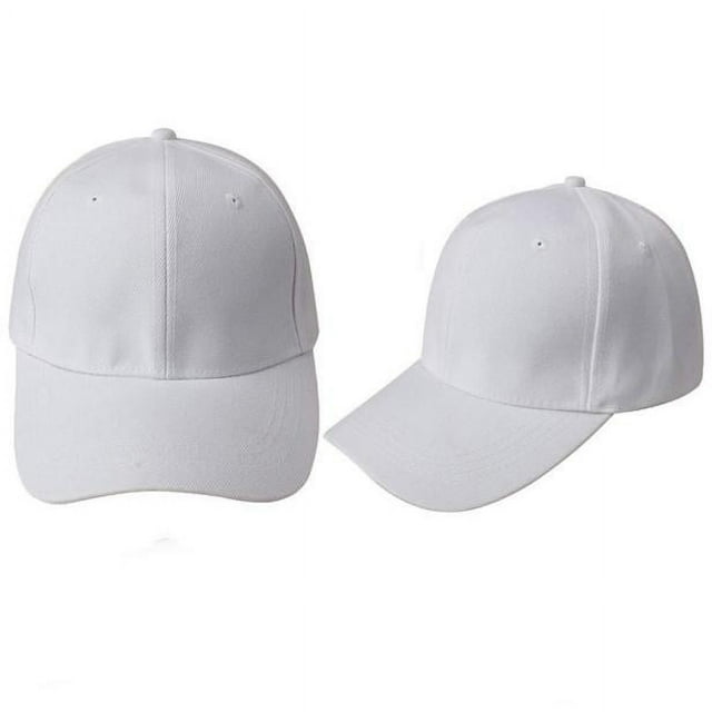 Up To $10 Baseball Caps White Baseball Cap Blank Hat Solid Color Adjustable Hat White
