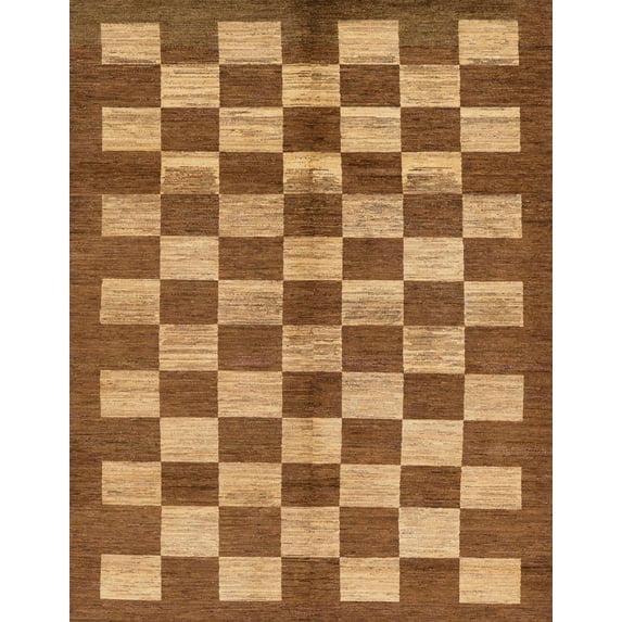 Ahgly Company Machine Washable Indoor Rectangle Abstract Orange Area Rugs, 8' x 10'