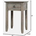 thumbnail image 3 of Jofran Devon Farmhouse Distressed Solid Pine End Table with Storage, 3 of 8