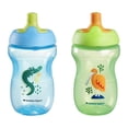 thumbnail image 3 of Tommee Tippee Sporty Spout Water Bottle, 2x10oz, 12 Months+ Non-Spill Toddler Sippy Cups with Bite-Resistant Spout, Easy-Hold and BPA Free, Assorted Color, 3 of 8