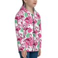 thumbnail image 5 of Picia Flamingo for Boys Fashion Full-zip Hoodies & Sweatshirts with Kangaroo Pocket,Zip-up Hooded Sweatshirt for Kid, Moisture Wicking & Breathable-Medium, 5 of 6