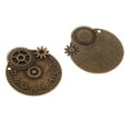 thumbnail image 3 of 6 piezas de bronce / metal plateado Steampunk joyería que hace reloj rueda colgantes colores s a juego collar fabricac Soledad Encantos de engranajes Steampunk, 3 of 7