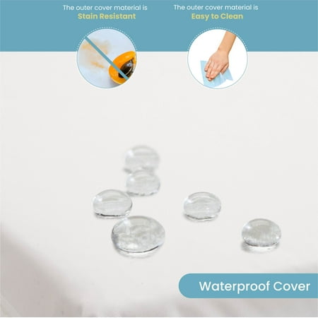 LA Baby 2" Waterproof Mini/Portable Crib Mattress Pad with Easy to Clean Cover, For Non-Full Size Cribs Only