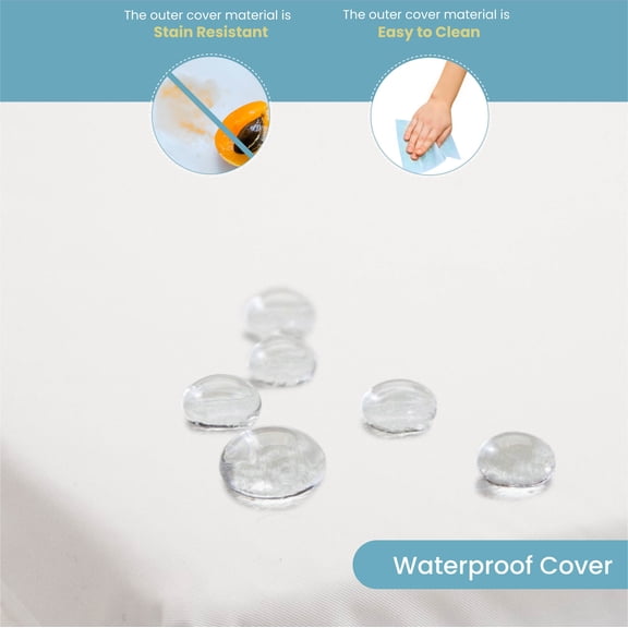 LA Baby 2" Waterproof Mini/Portable Crib Mattress Pad with Easy to Clean Cover, For Non-Full Size Cribs Only