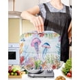 thumbnail image 2 of Jellyfish Coastal Stand Mixer Dust Cover with Storage Pocket & Handles, Blue Nautical Summer Beach Ocean Fits All Tilt Head & Bowl Lift Kitchen Appliance Cover Organizer Bag Accessories, 4.5-5 Quart, 2 of 6