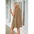 thumbnail image 3 of Eternatastic Womens Summer Casual Sleeveless Tank Dress V Neck Mini Dresses Beach Sundress with Pockets, 3 of 6