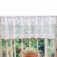 thumbnail image 4 of Nvzi white Short Curtain Rod Pocket, 175*45cm - 1 slice, Elegant Lace Fabric for & Valances, Ideal for Kitchen Window, Dining Room, Cafe Decor, 4 of 4