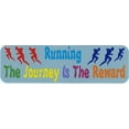 thumbnail image 2 of 10in x 3in Running Journey Is Reward Bumper Sticker Window Decal Car Stickers Decals, 2 of 2