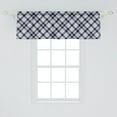 thumbnail image 2 of Ambesonne Navy Plaid Window Valance, Simple Classic Fashion, 54" X 18", Blue Grey Sea Green, 2 of 3