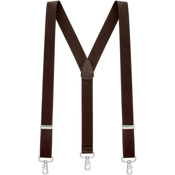 SuspenderStore Solid Color Suspenders -1.5-Inch Wide Elastic - Trigger Snap - 4 Sizes, Includes Big & Tall