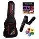 thumbnail image 1 of KIT KIDAM FUNDA GUITARRA ELECTRICA B/R + STRAP + PLUMILLAS + CUERDAS MAGMA GE 110 N, 1 of 2
