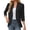 Black, variant on 3/4 Sleeve Cardigan for Women Lightweight Open Front Cardigan Curved Hem Fall Work Office Casual Layer Top,S