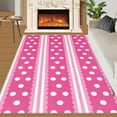 thumbnail image 3 of Simple Pink Rug, Modern White Polka Dots Kids Rug for Bedroom, Non-Shedding Non Slip Washable Rugs for Living Room Study Room Girls Room Playroom Classrom Rug 4x5ft, 3 of 6