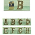 thumbnail image 2 of Raindrops 1Pc Letter H Solid Wood Ornament Rectangular Shape For Bark Material Decor, 2 of 8