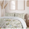 thumbnail image 6 of Ambesonne Floral Duvet Cover Sets, Vintage Garden Plants, 2-King, Reseda Green Beige, 6 of 7
