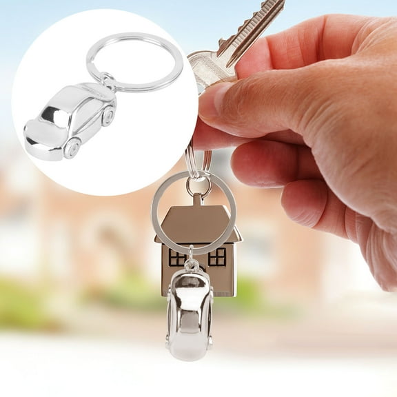 KALLORY Car Shaped Keychain 1Pcs Compact Metal Keyring for Adults and Children