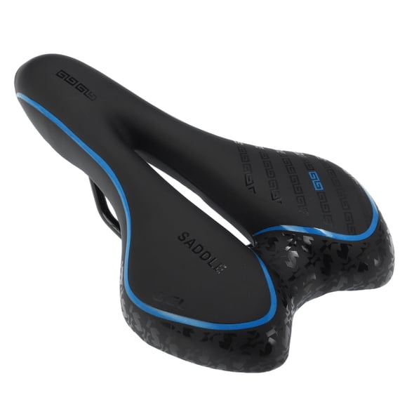 Cojín de asiento de bicicleta cómodo Unique Bargains para absorción de doble choque, sillín ergonómico con acolchado impermeable para bicicletas de montaña (Patrón impreso 1 Pcs)