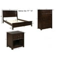 thumbnail image 7 of 3 Pieces Bedroom Furniture Set, Classic Full Size Platform Bed Frame with Headboard Set of 3 Wooden Furniture Set with Full Bed Frame + Nightstand + 5 Drawer Chest, Rich Brown, 7 of 7