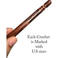 thumbnail image 3 of Rosewood Set of 15 Crochet Hooks 3.5 MM to 25 MM, Wooden Yarn Crochet Hooks | Engraved with Sizes | Gift, 3 of 7