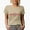 Tan, variant on Baseball Mama in College or Varsity Font Merch Gift, Baby Blue T-Shirt, Large
